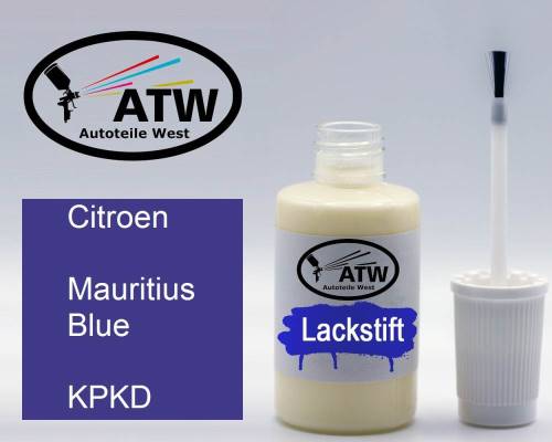 Citroen, Mauritius Blue, KPKD: 20ml Lackstift, von ATW Autoteile West.